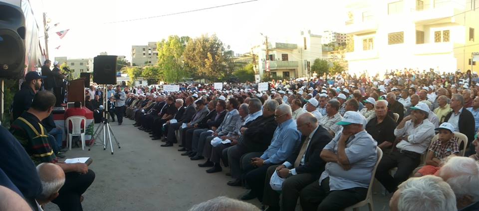 صورة ترّو في اعتصام إقليم الخرّوب رفضاً لمشروع المطمر : لن يمرّ وسنتصدّى له