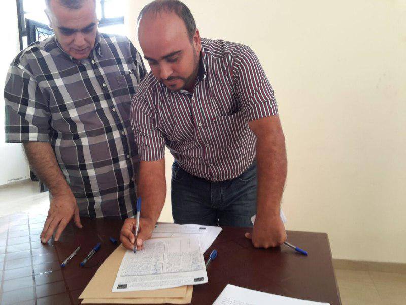 صورة إطلاق العريضة الشعبية في برجا المطالبة بحقها بالتيار الكهربائي