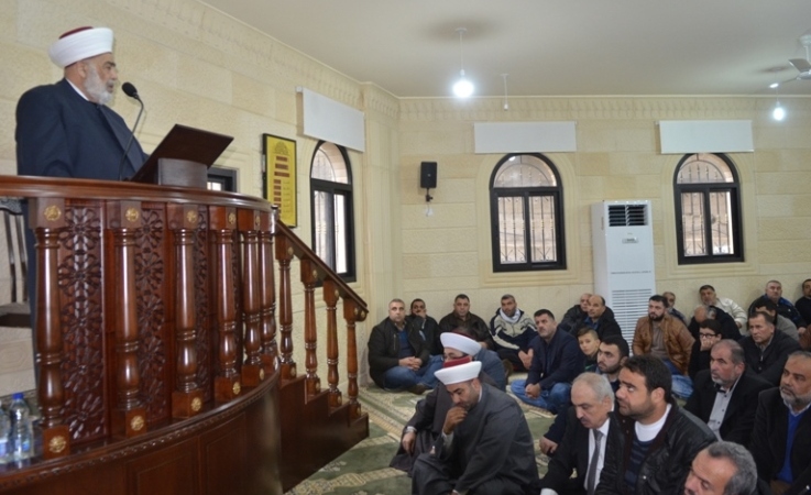 صورة المفتي الجوزو يفتتح مسجد أبي بكر الصديق في برجا