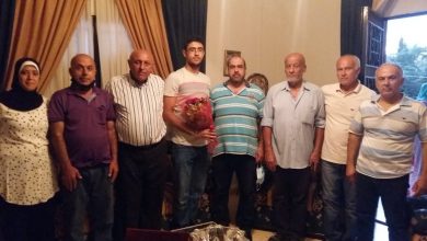 صورة المجلس الشعبي في إقليم الخروب يكرم الطالب محمد أحمد عزام في برجا